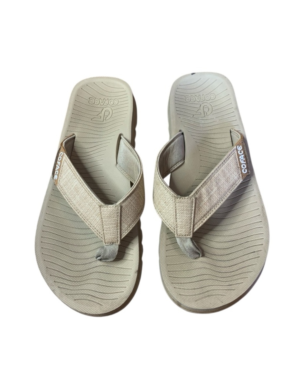 Corace Sandal Flip Flops in Light Beige